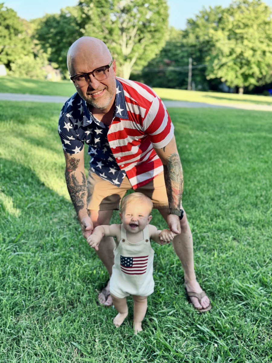SpaceNerdMike's tweet photo. 🇺🇸 What an amazing Independence Day celebrating 250 years with the grandson.  New Patriot incoming. https://t.co/jUC9Urdhdd