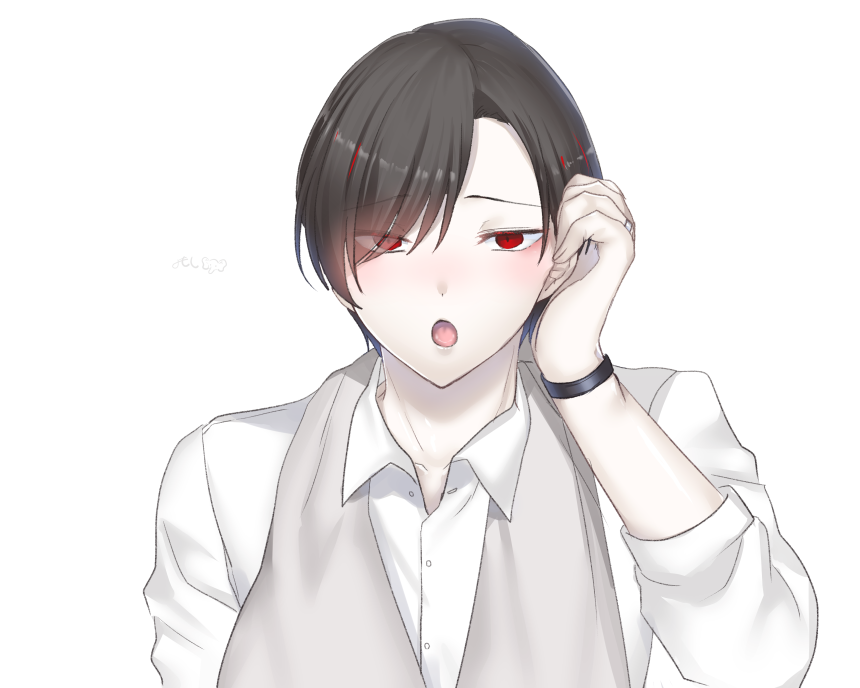 「お口の中見せてくれる有明さん」|よものイラスト