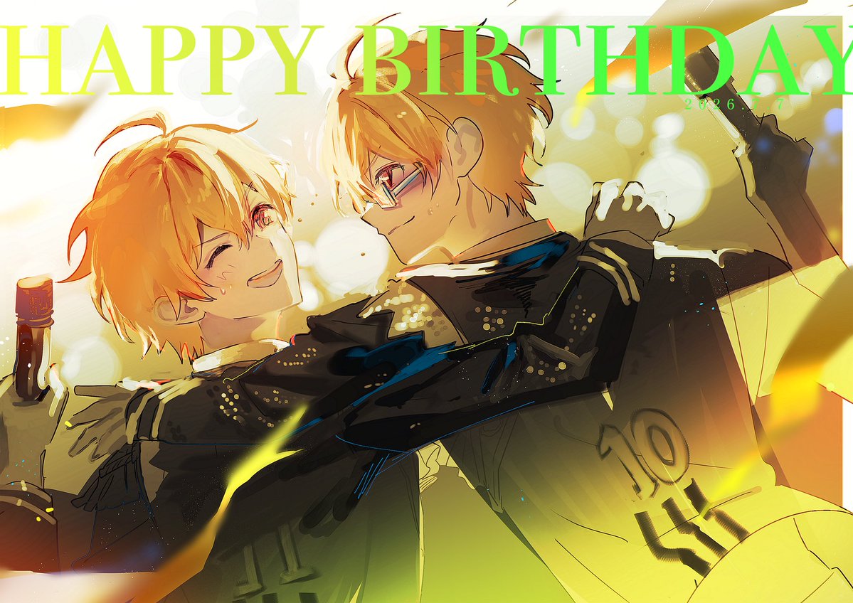misago_9's tweet photo. – ̗̀ ʜᴀᴘᴘʏ ʙɪʀᴛʜᴅᴀʏ🎂 ̖́-
💛💚
#蒼井兄弟生誕祭2026
#蒼井享介BD2026 #蒼井悠介BD2026 https://t.co/gSnM3AK67y