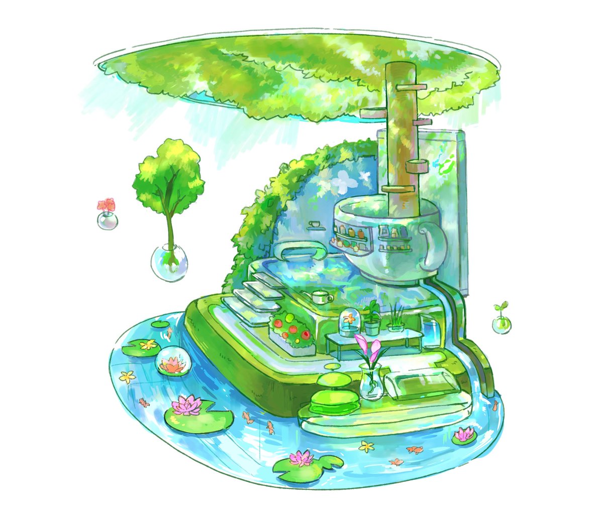 kaori2223's tweet photo. 〔AERO EDEN〕 
frutiger aero inspired🐬
ゲームコンセプトアート的な...

#OC #イラスト #オリキャラ 
#conceptart #gamedesign 
#illustration #doodle https://t.co/RRG7aXNPwG