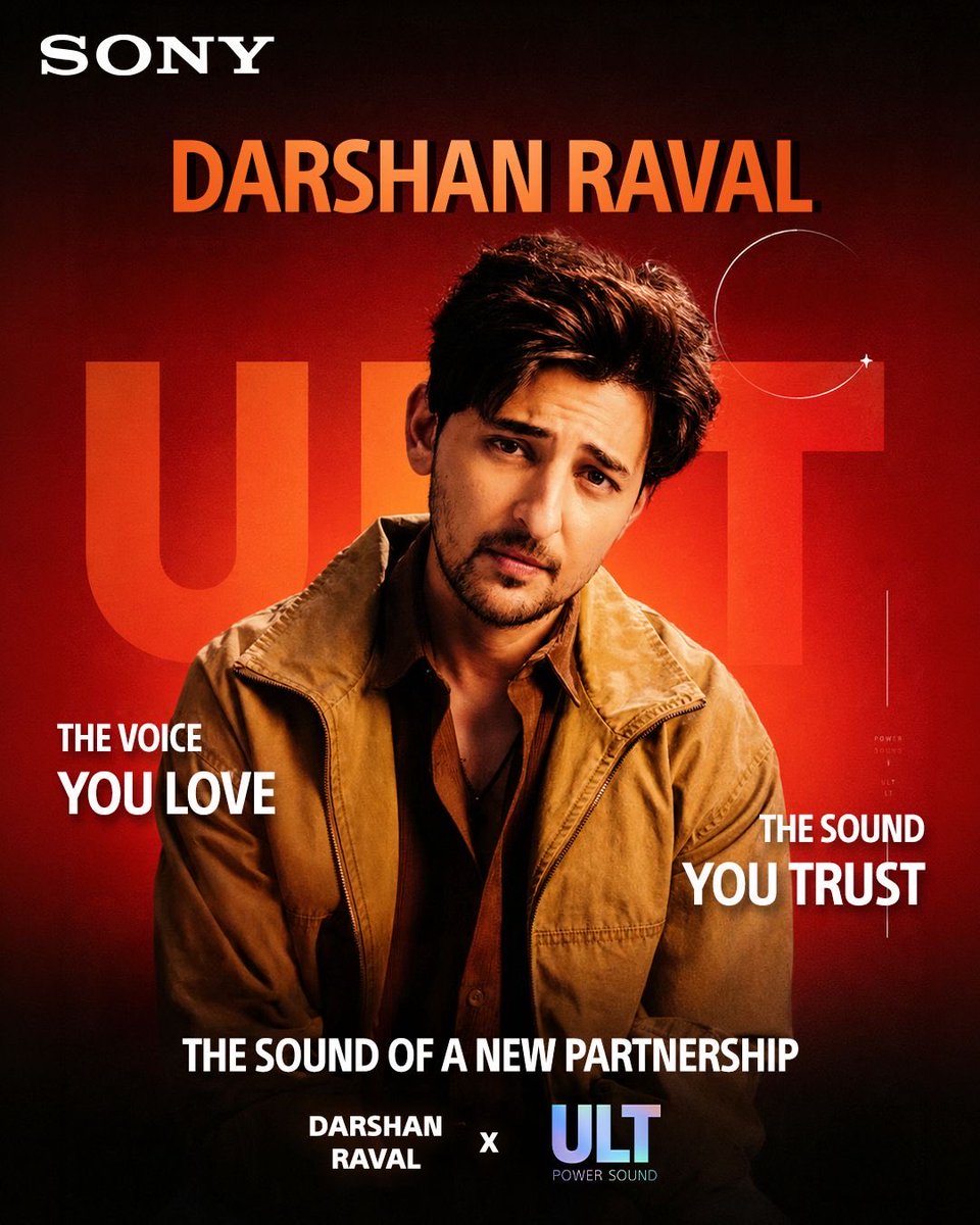 sony_india's tweet photo. Music is more than what you hear, it's what you feel.

Introducing our new Sony Audio ambassador, Darshan Raval @DarshanRavalDZ . Experience every note the way it's meant to be with ULT POWER SOUND. #ForTheMusic https://t.co/pX3h3mfu8y