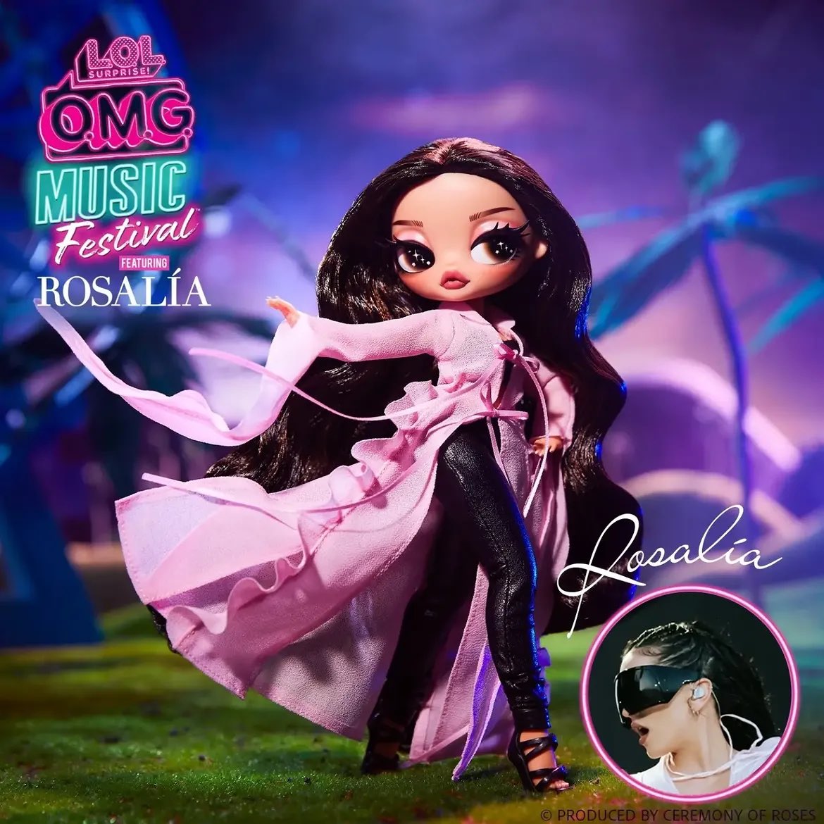 MOTOMAMlTOUR's tweet photo. Rosalía llegará este otoño en forma de muñeca de la mano de la famosa línea de MGA 'L.O.L OMG', recreando su icónico look del festival Coachella 2023. https://t.co/Bbqwahqj19