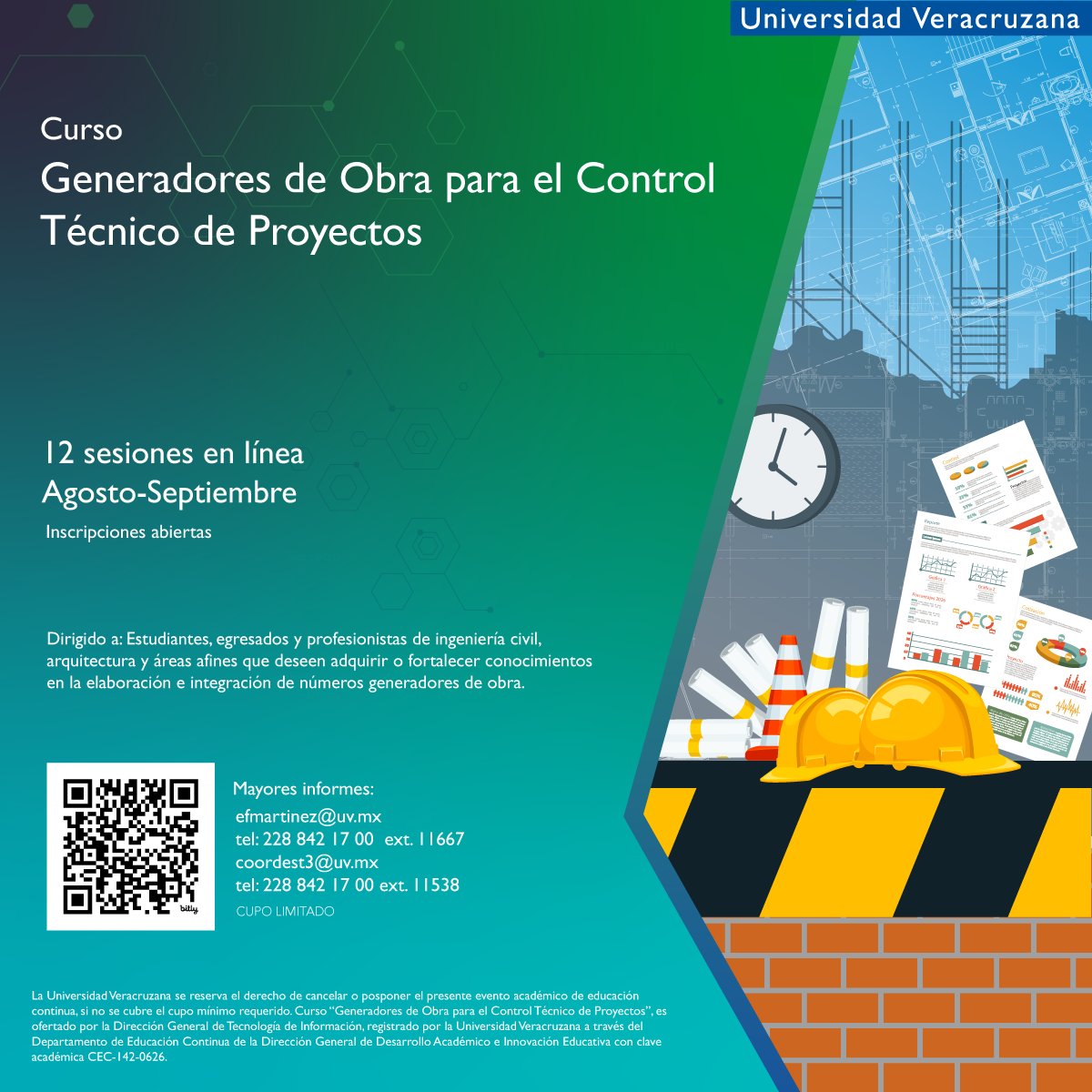 DGTIUV's tweet photo. 📐 Fortalece tus conocimientos en control técnico de proyectos.
Aprende a interpretar planos, cuantificar volúmenes y elaborar generadores de obra para respaldar el avance de los trabajos ejecutados. 🏗️
🔗 https://t.co/Gyl7dSAKfU
#ConocimientoTIuv #CursosDEST #informaTIC https://t.co/Yc7b9BZuX2