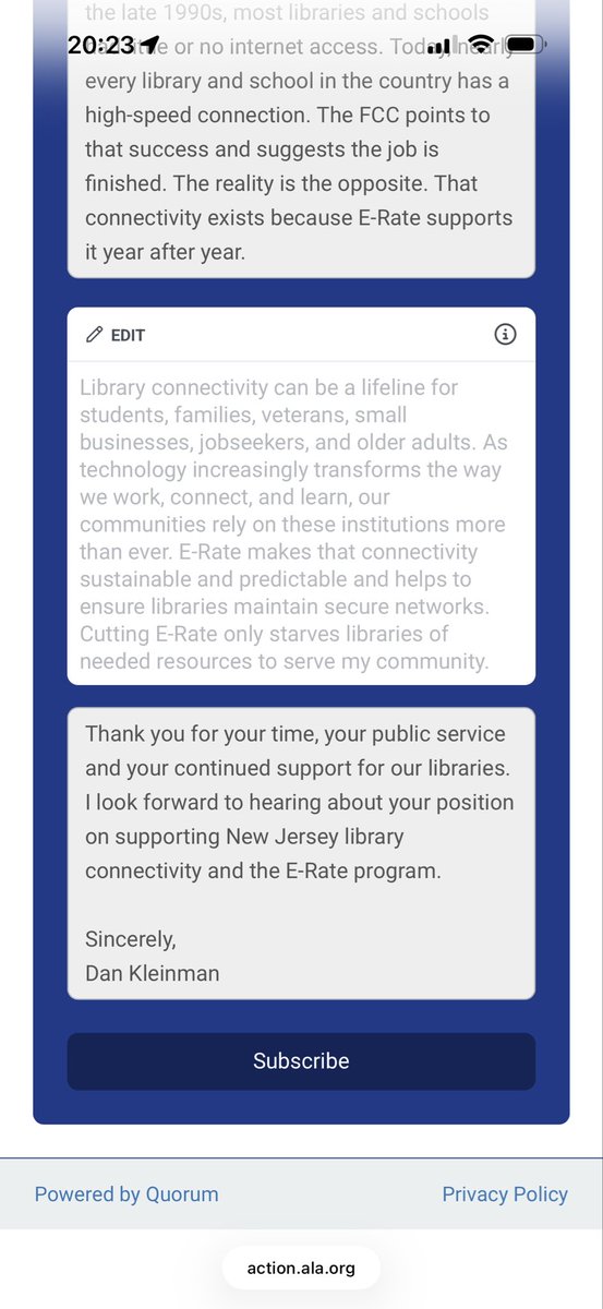 SafeLibraries's tweet photo. Here is American Library Association’s attempt to stop @FCC @BrendanCarrFCC action to update E-Rate, so ALA can keep federal money flowing to libraries so they can divert it to continue to fund things unrelated to CIPA, like DEI such as drag queen story hour:

3/4 🧵 https://t.co/fmLTeJbBgr