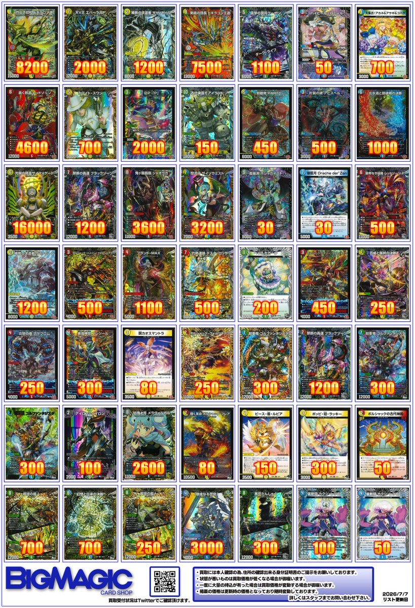 DM_BMA】デュエル・マスターズ TCG ピックアップ買取更新致しました