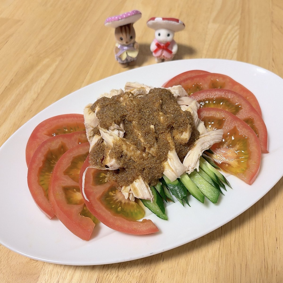 fujiwalife's tweet photo. 棒棒鶏
#夜ご飯 #晩ご飯 #おうちごはん https://t.co/WMads4n0uy