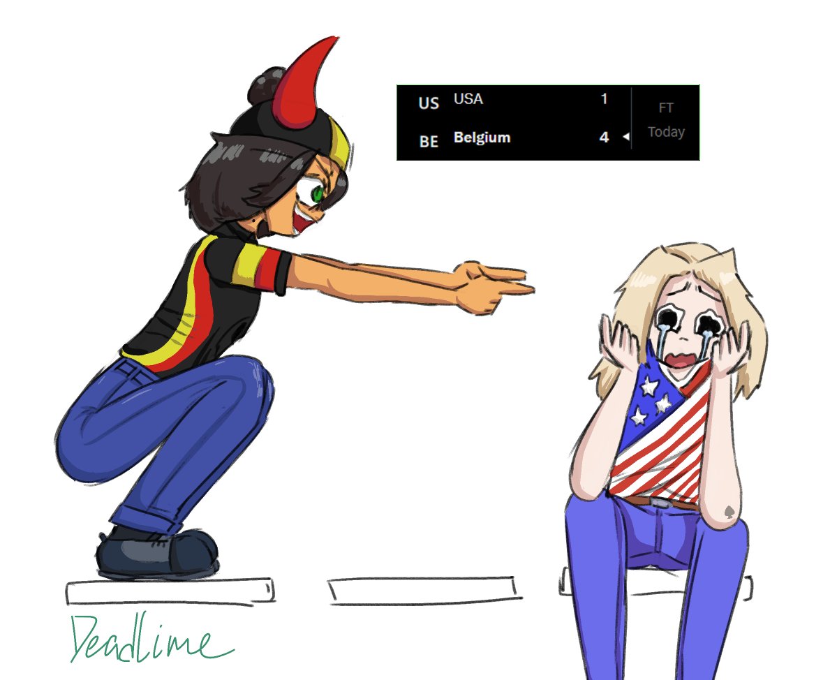 Dead_lime_art's tweet photo. Belgium vs US 4:1

Finally, someone put the Yanks in their place

#ongezellig #garupan #kay #maya https://t.co/hrvihxKLaa