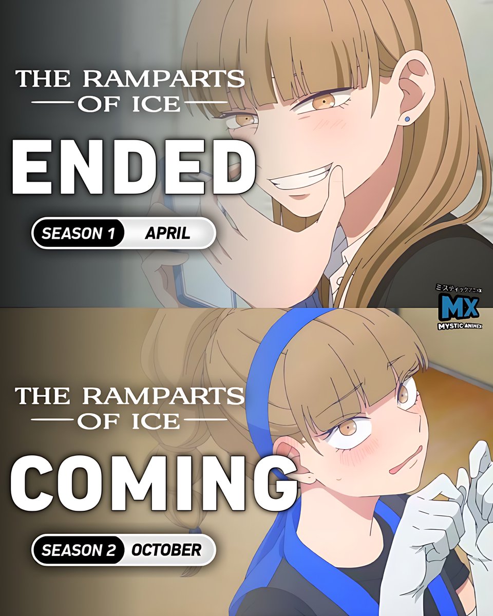 mysticanimex's tweet photo. ROMANCE ANIME 2026 4 SEASONS. ONE YEAR. ONE MANGAKA.

🌸 You and I Are Polar Opposites ✅ Season 1 – January (Ended) ⏳ Season 2 – Airing

🧊 The Ramparts of Ice ✅ Season 1 – April (Ended) ⏳ Season 2 – October (Coming)

Which one is your favorite? 👀💖

#Anime #RomanceAnime #AnimeNews #YouAndIArePolarOpposites