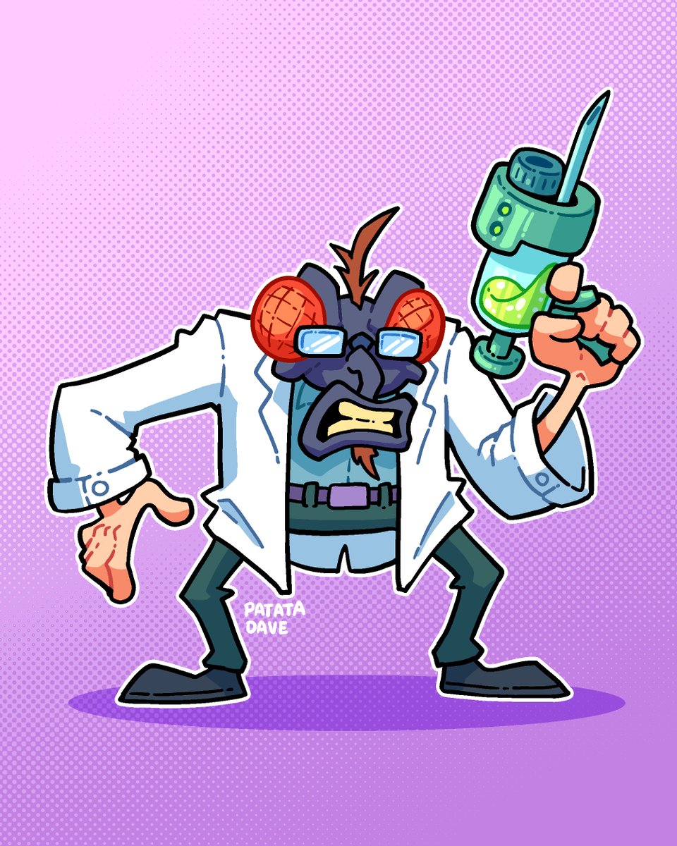 MrPatataDave's tweet photo. EL DOCTOR MOSCAR!? CON SUS MALEVOLOS PLANES! 
Y ya le hice un mini cómic!
Quizás el quiere convertir a los demás en mutantes?
#cartoon #mosca #characterdesign #fly #cientifico https://t.co/964CvbVSYP