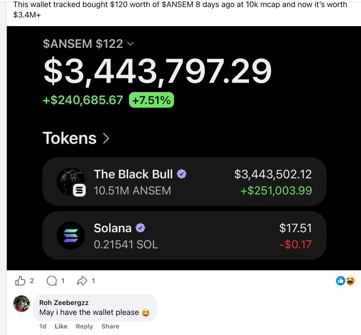 fearonchain's tweet photo. Okay this is actually insane. Just read.

There are unbelievably huge memecoin groups on Facebook, full of boomers.

Some of these groups have up to 400k members??

Just look at the posts and comments. They're real uncs trying to invest their money into memecoins.

Obviously, most of the coins getting shilled in these groups are fake charts and they just end up getting rugged.

So why don't we just onboard them? They're already interested and are flooding these groups.

We've always thought about retail and onboarding as getting teens from TikTok into memecoins..

But what's the point? They don't have much money anyway. That doesn't give us the liquidity we need. Boomers, on the other hand, are sitting on huge bags, scrolling Facebook all day, looking for something to invest in. They're the perfect retail.

This is the Facebook strategy with $Facedog as a simple coin that boomers find cute and can relate to.

I already created a Facebook community:
https://t.co/t9Z3BpJZR2

I also wrote an onboarding post for new members so they know exactly how to get started.

We can also run Facebook ads, etc.

Note that this is not about exploiting them. It's a genuine attempt to onboard older ppl who are already interested in crypto but need a trustworthy community. We should help them, answer their questions etc.  instead of letting them get rugged over and over again.

Examples:

https://t.co/6Rxpu5irb6
320k members

https://t.co/b6F3QCjAjL
230k members

https://t.co/WtcLuYfdEU
260k members

You can also just search for "memecoin" on Facebook and you'll see the insane number of groups there are.