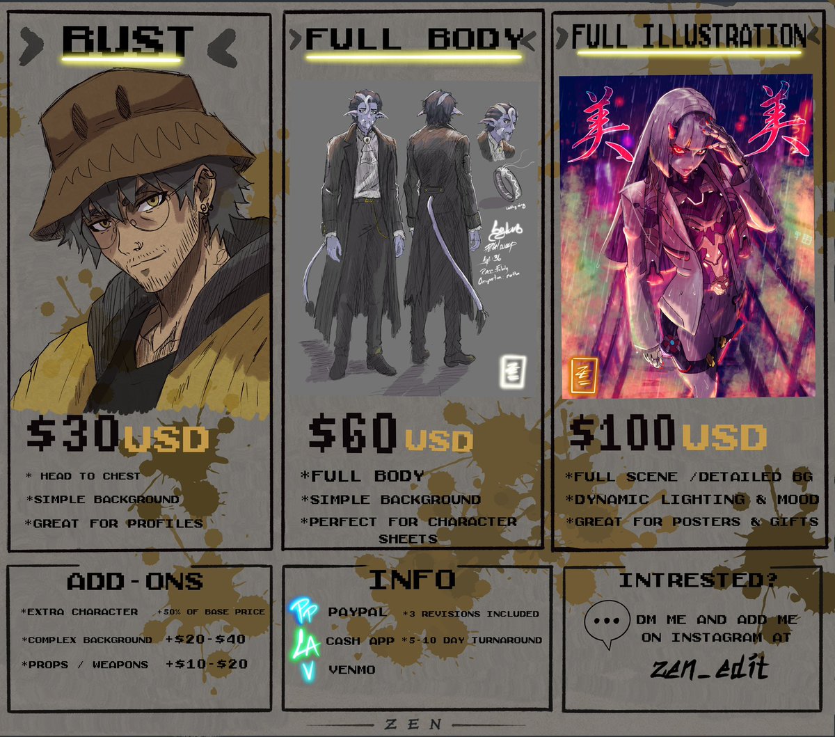 zen_edit's tweet photo. #Commissionsheet if anyone is interested
By all means please feel free to message me if any additional questions or concerns. I’m always down to help where I can! #opencommisson #artmoots https://t.co/6a5W9UL94f