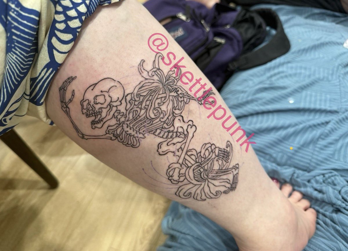 skettlepunk's tweet photo. My 7/7 tattoo inspired by Endo 
Color in 2 weeks https://t.co/vsPnWeKqUh