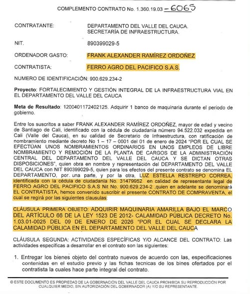 juliomario55555's tweet photo. Atención! Denuncia de @AnaErazoR!!
Dilian Francisca Toro metió un contrato de más de 23 mil millones con una simple Ferretería!! 
Mientras el país estaba ad portas de la primera vuelta presidencial y en medio de un clima de alta tensión política, Dilian Francisca Toro Torres aprovechó para meternos un contrato de $20.316 MILLONES de manera DIRECTA, a DEDO, adjudicado a una FERRETERÍA de Yumbo.
Y es que la gobernadora Dilian Francisca es una avispada total. Justificó la compra de 9 retroexcavadoras, 7 volquetas, 3 motoniveladoras, 3 vibrocompactadores y una cama baja con fundamento en un decreto de calamidad pública expedido a comienzos de enero. Sin embargo, cinco meses después, a finales de mayo y en plena temporada seca, decidió comprar toda esa maquinaria cuando ya no existía una emergencia por lluvias que justificara acudir a la contratación directa.
Pero hay algo aún más grave. El contrato le otorga a la ferretería un plazo de 90 días para entregar la maquinaria.
Entonces, Dilian, ¿cuál era la emergencia que justificaba saltarse un proceso de selección y gastar más de $20 MIL MILLONES mediante contratación directa si la maquinaria iba a llegar tres meses después?
¿Desde cuándo una ferretería de Yumbo puede asumir un contrato de más de $20 MIL MILLONES para suministrar maquinaria amarilla? ¿Acaso en el Valle y en Colombia ya no existen los entes de control? @PGN_COL @CGR_Colombia
La señora Dilian Francisca sigue haciendo lo que mejor sabe hacer y lo que la ha mantenido durante 12 años en el poder. Ver menos
