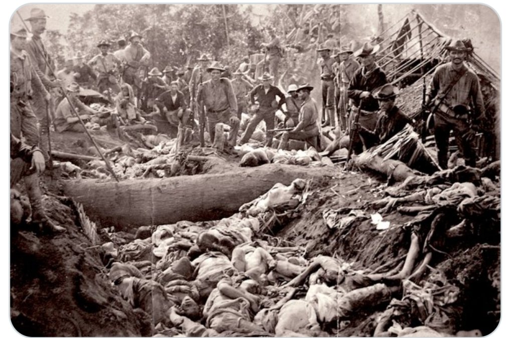 SaifMaher421388's tweet photo. One of US deadliest military atrocities in history:the Moro Crater Massacre, Philippine 1906 

Under the command of Colonel Joseph Wilson Duncan the US military slaughtered 1,000 Muslim Tausūgs,he even claim that the women and children were used as human shield to kill them too! https://t.co/wQE4aepsvW