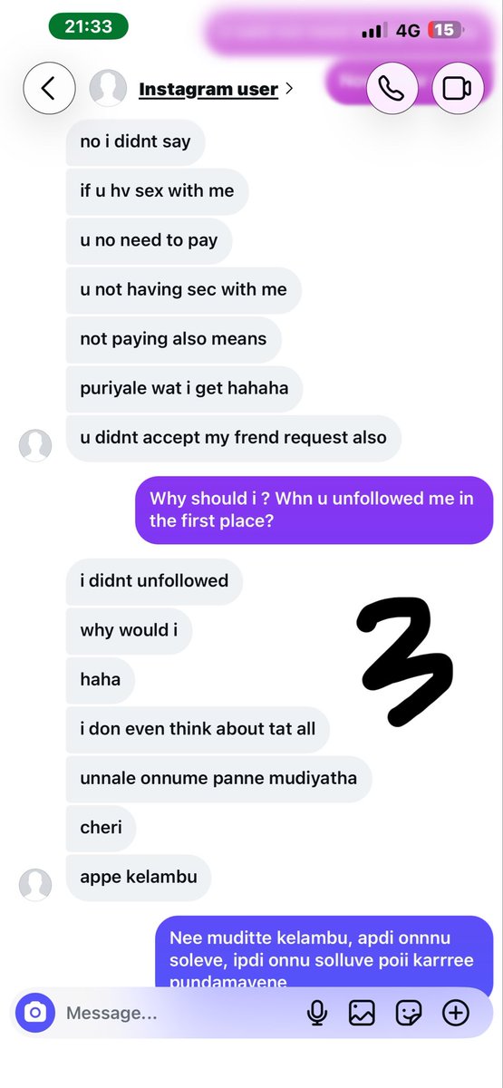 vin93240's tweet photo. He initially invited me to join his Telegram link for free, but later started acting irrationally when I asked for the link. After I called him out, he posted my IG profile on his page. Tried to solve it, but he refused. So here we are……what a cunning person. https://t.co/wxVcIBcqQa