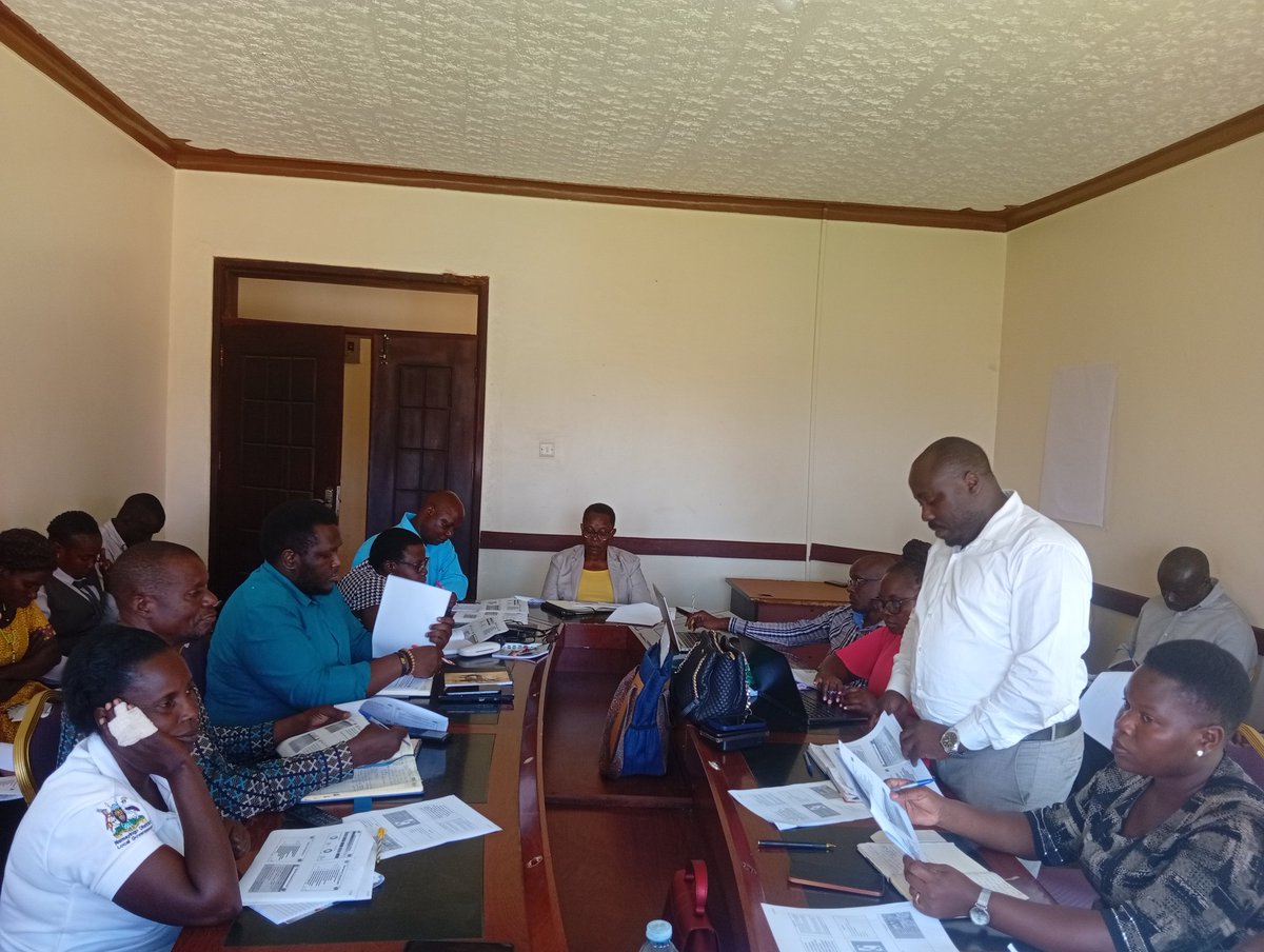 namayingo's tweet photo. Today, we convened the 4th Quarter District Water &amp; Sanitation Coordination Committee Meeting to assess progress, share achievements &amp; enhance coordination among departments and dev't partners implementing WASH interventions. https://t.co/5i4E1Bhz7f