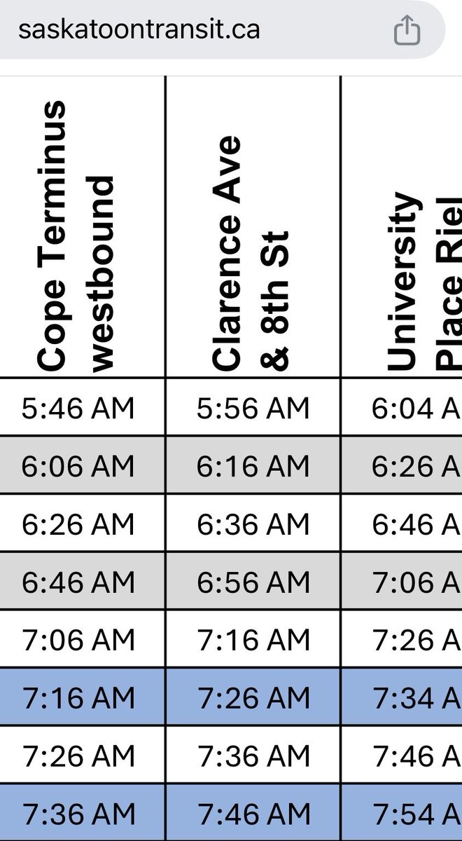 yet_pithy's tweet photo. @stoontransit re: recent posted schedule, the bus is to arrive at 736 and 746 at 8th/clarence. I catch the bus at 6th 2-3 minutes away. Twice within a week the bus was early leaving this route the former time and late on the latter. I am a health worker relying on this service. https://t.co/dRGjBp5Xpx