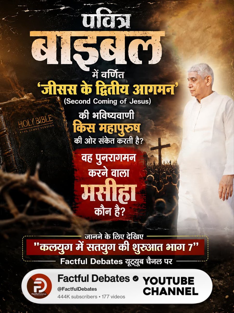 HemlataKachhi3's tweet photo. #IndiaWillBecomeTheGoldenBird
जीसस के मृत्यु के तीसरे दिन यूहन्ना को जीसस के रूप में दिखने वाला पुरुष कौन था?
जानने के लिए देखिए "कलयुग में सतयुग की शुरुआत भाग 7" Factful Debates यूट्यूब चैनल पर
Factful Debates YtChannel https://t.co/8HbNOwkosX