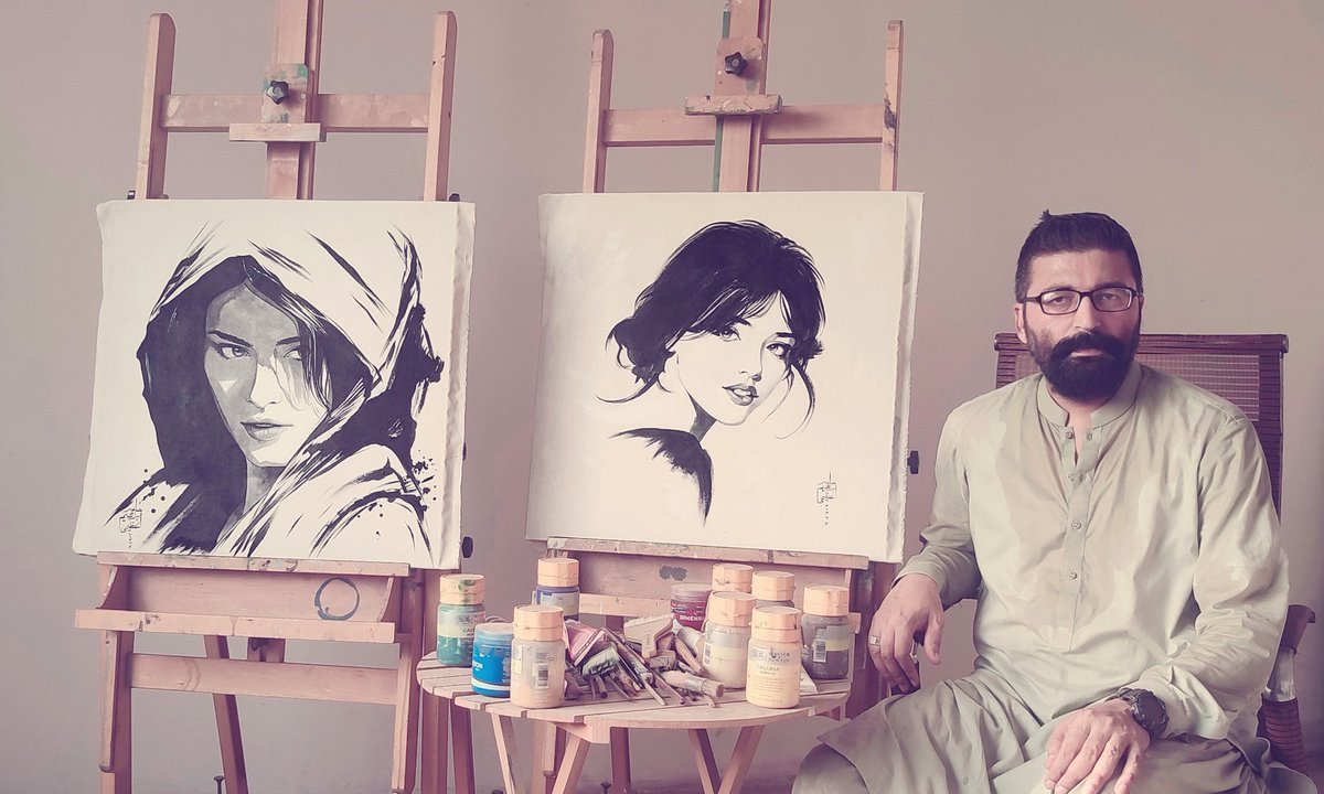 HamedAzeemi's tweet photo. #artist #fineart #artistatwork #artstudio #conceptart #illustration #painting #Shuimo #minimalism https://t.co/dSiQElhhOW
