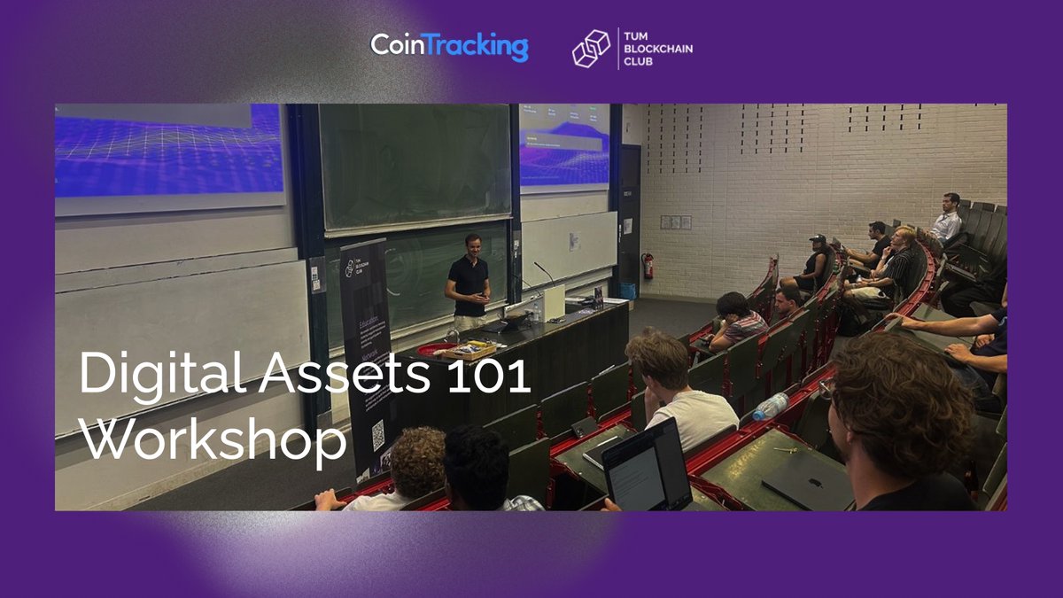 tbc_munich's tweet photo. Exploring the future of digital assets. 🔗

Huge thanks to everyone who joined our Digital Assets 101 Workshop! Alongside @Coin_Tracking  and Dr. Felix Siegel, we cracked open the ecosystem to cover:

- Web3 & Blockchain fundamentals
- Crypto taxation & compliance 💸

Great insights, better networking, and an incredible crowd of students.

#TUMBlockchainClub #CoinTracking #Web3 #Crypto #Munich