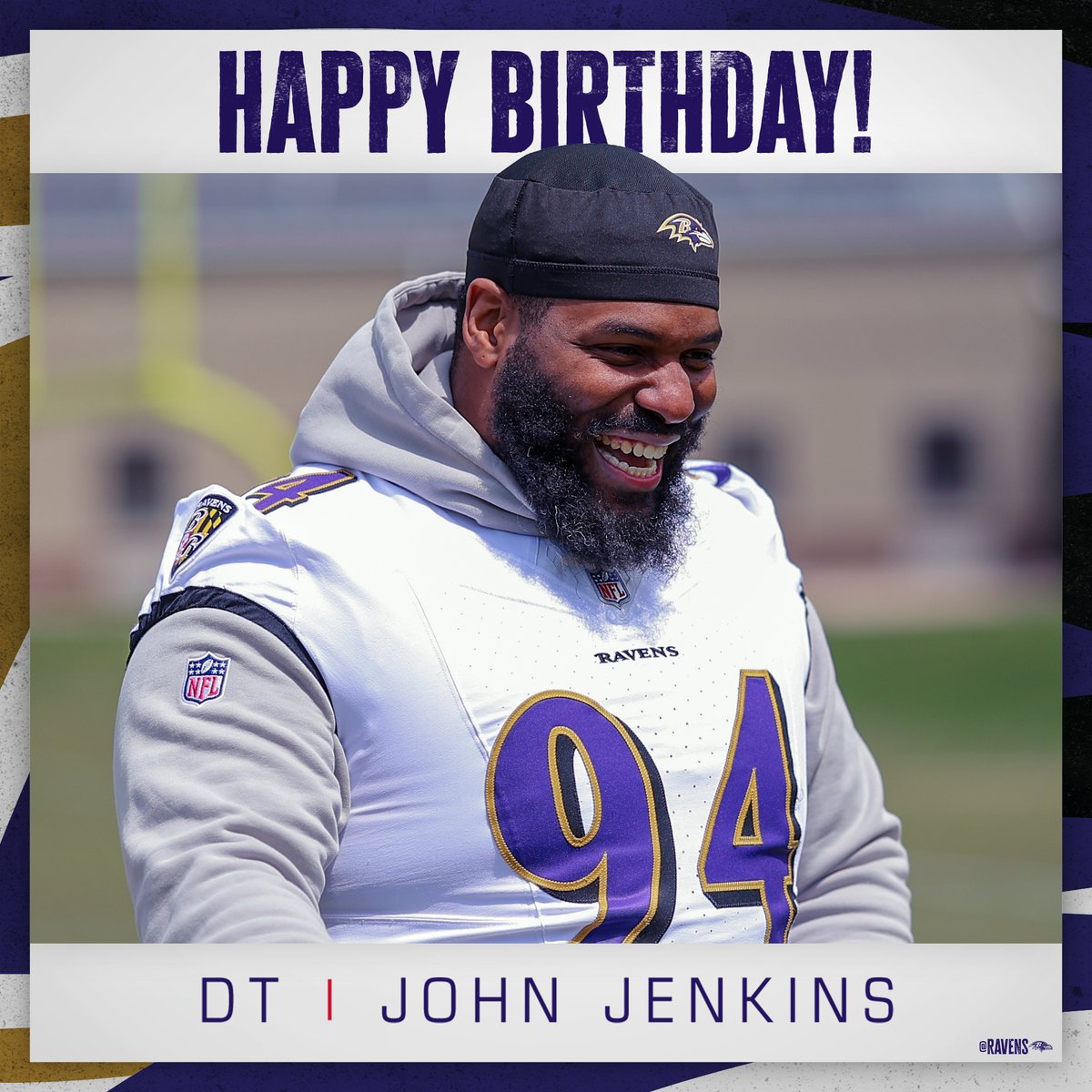 Ravens's tweet photo. Happy birthday, John Jenkins 🎉 https://t.co/Nb2OdCXmiI
