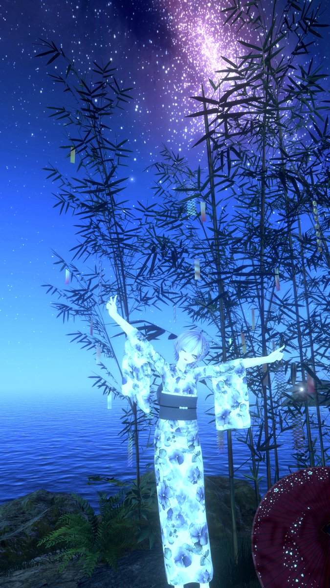 nasubinVRC's tweet photo. 七夕だーい！

#海咲3D https://t.co/Yjz9Gmsiwg
