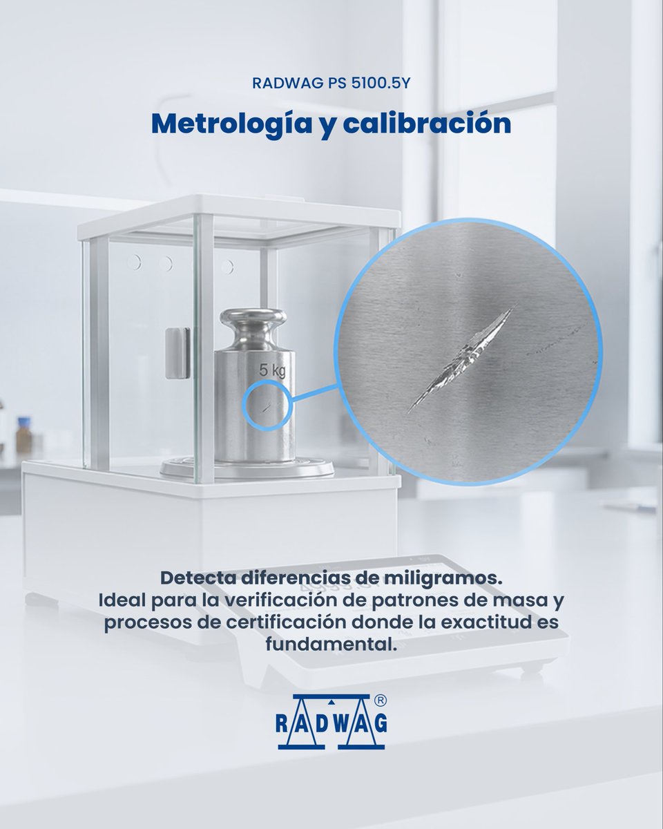 CharpentierPy's tweet photo. En metrología, cada miligramo
cuenta ⚖️

La verificación de patrones de masa exige un nivel de precisión capaz de detectar variaciones mínimas que podrían comprometer la certificación de una pesa‼️

Contar con equipos de alta exactitud es fundamental para garantizar resultados✅ https://t.co/wHb529Nd65