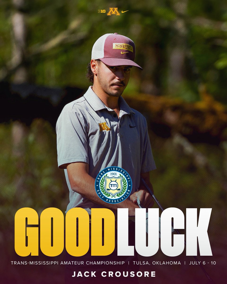 GopherMGolf's tweet photo. ⛳️ Trans‑Miss Amateur  

Chun‑Ta Wu &amp; Jack Crousore ready to roll at Southern Hills 🔥
Round 1 starts today. Let’s go. 💪🐊

@GopherSports 
#GoGophers x #SkiUMah https://t.co/h80Ks1ag9X