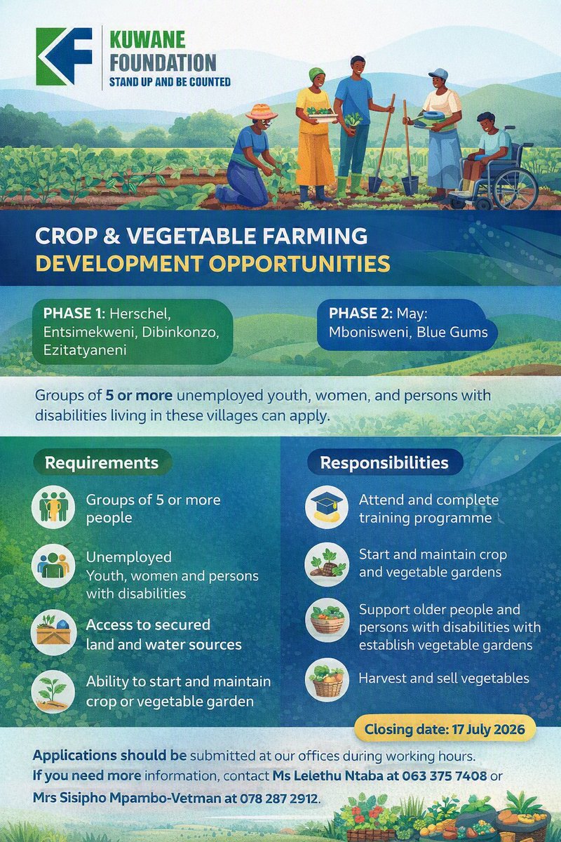 KuwaneF's tweet photo. Here is an opportunity for people interested in crop and vegetable farming. https://t.co/X7dSAfhhYm