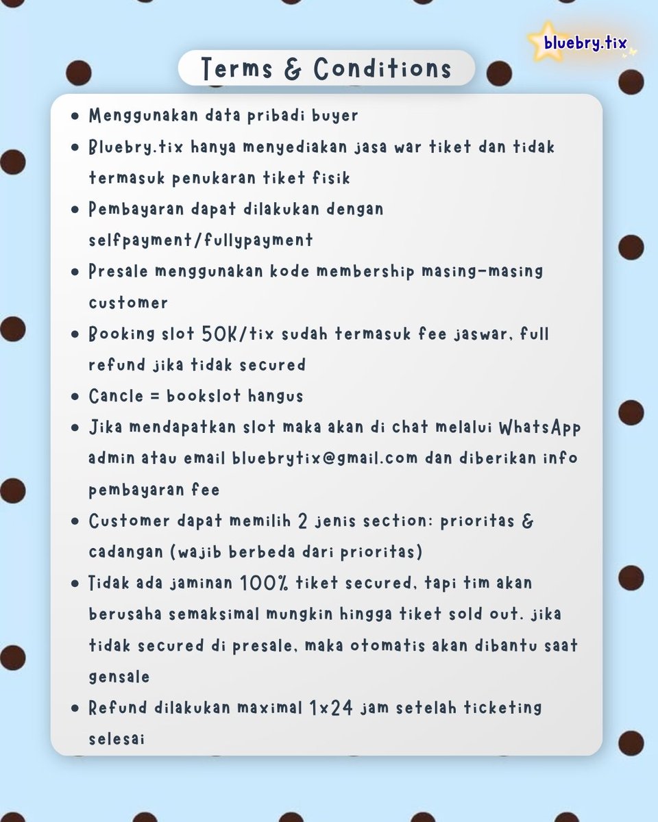 bluebryy_tix's tweet photo. [OPEN JASWAR/TICKETING SERVICE]
ENHYPEN WORLD TOUR ‘BLOOD SAGA’ IN JAKARTA

💸 fee 350k – 450k/tix
✅️ Selfpayment &amp; menggunakan data pribadi
✅️ full refund 100% jika tidak secured
✅️ Foreigner welcome

🔗 Bookslot
https://t.co/Dvay2RqScV

📩 DM us for more details! https://t.co/senL1hZXTm