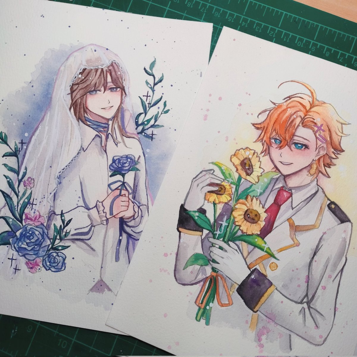 kozllykn's tweet photo. Clutched my oshi birthday paintings 😭😭😭 https://t.co/cCar4TDIlb