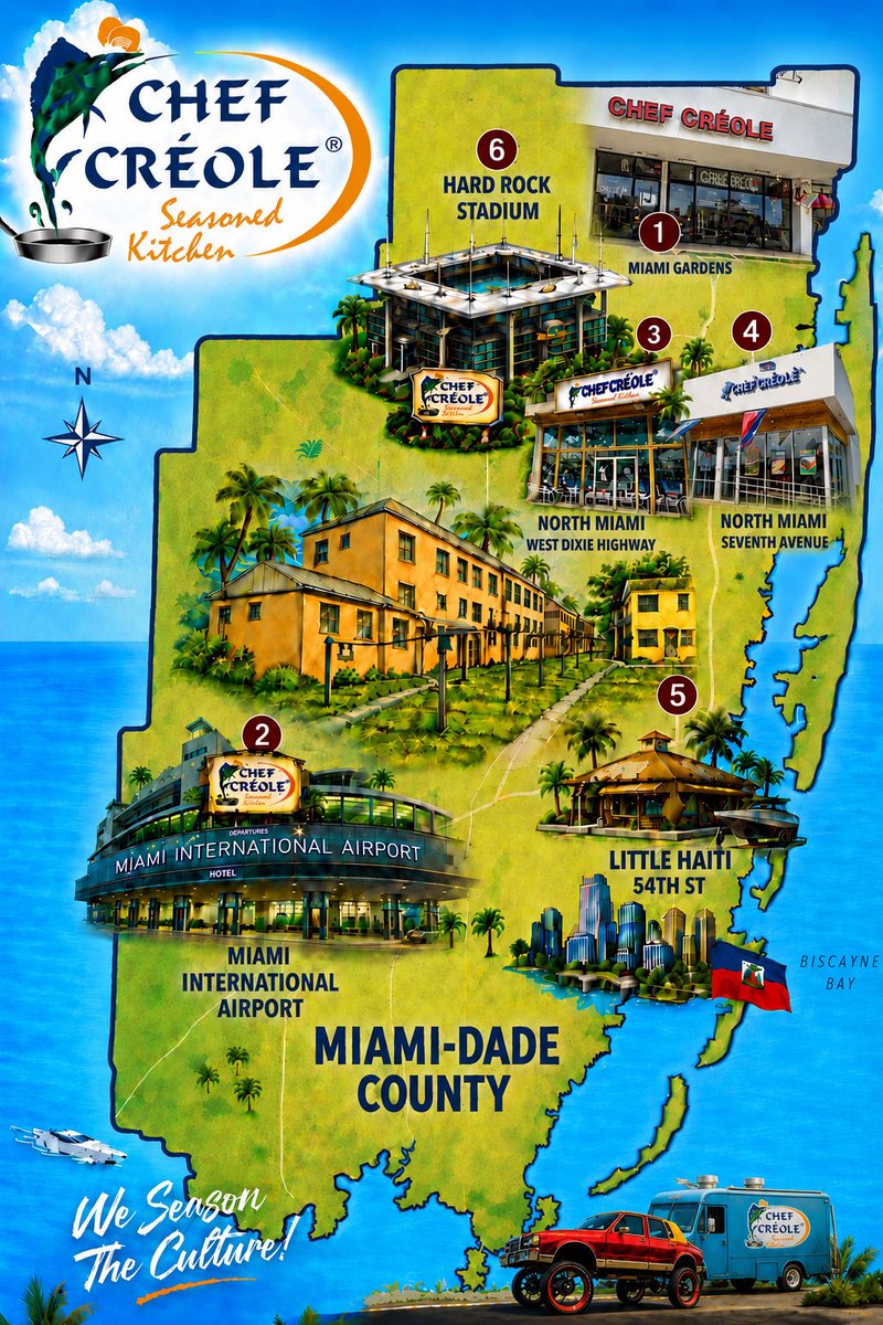 ChefCreoleMIA's tweet photo. 6 different locations! https://t.co/hELP3am8fy