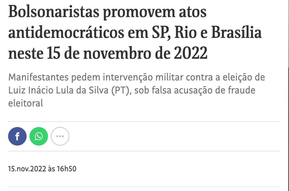 ivanildoiii's tweet photo. Por que são "manifestações" e não "atos antidemocráticos"?