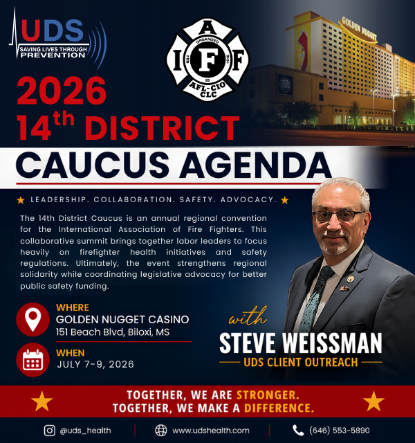 UDSHealth's tweet photo. 🚒 Day 1 at the 2026 IAFF 14th District Caucus!
Steve Weissman is representing UDS Health in Biloxi, connecting with fire service leaders and strengthening partnerships that support firefighter health and wellness.
If you're attending, we'd love to connect!
#IAFF #UDSHealth https://t.co/csu8b8RRad
