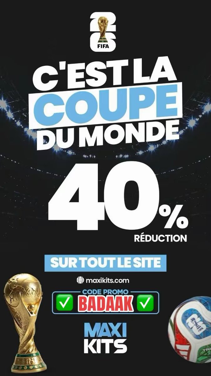 BadaakGaming's tweet photo. 🚨🔥 BIG PROMO D’ÉTÉ !!! 🔥🚨

Du 6 au 31 JUILLET , c’est -40% SUR TOUT le site MaxiKits !
Oui, TOUT : maillots, survêtements, ensembles kids… Rien n’y échappe ! ⚡️🔥

C’est le moment idéal pour refaire ta collection !⚽️💥

🏷️ CODE : badaak

👉 https://t.co/IILsmOHQsA https://t.co/wluHwvEARM
