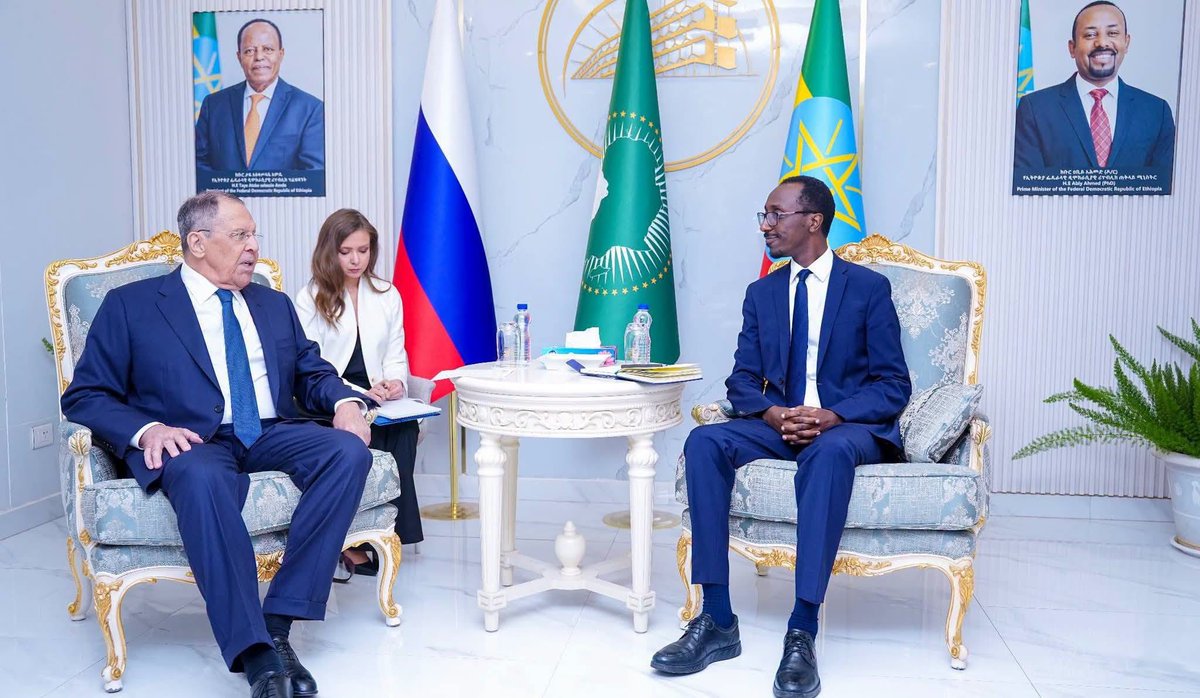 hiale1's tweet photo. Minister of Foreign Affairs, Gedion Timothewos, held talks with the Minister of Foreign Affairs of the Russian Federation, Sergey Lavrov, who is on an official visit to Ethiopia.
The two Foreign Ministers exchanged views on current regional and global issues of mutual interest. https://t.co/zQtPPGrHi5