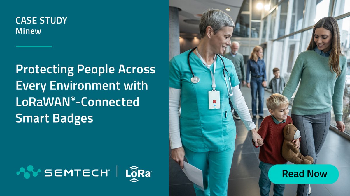 SemtechCorp's tweet photo. In an emergency, knowing exactly where someone is can make all the difference. #Minew's MWC05 safety badge keeps workers on the map indoors and out, combining GNSS, BLE, and Wi-Fi on #Semtech's #LoRa Edge LR1110. 10,000+ deployed worldwide.
Read now: https://t.co/JAkEMDhNoO https://t.co/YEX0po0qLF