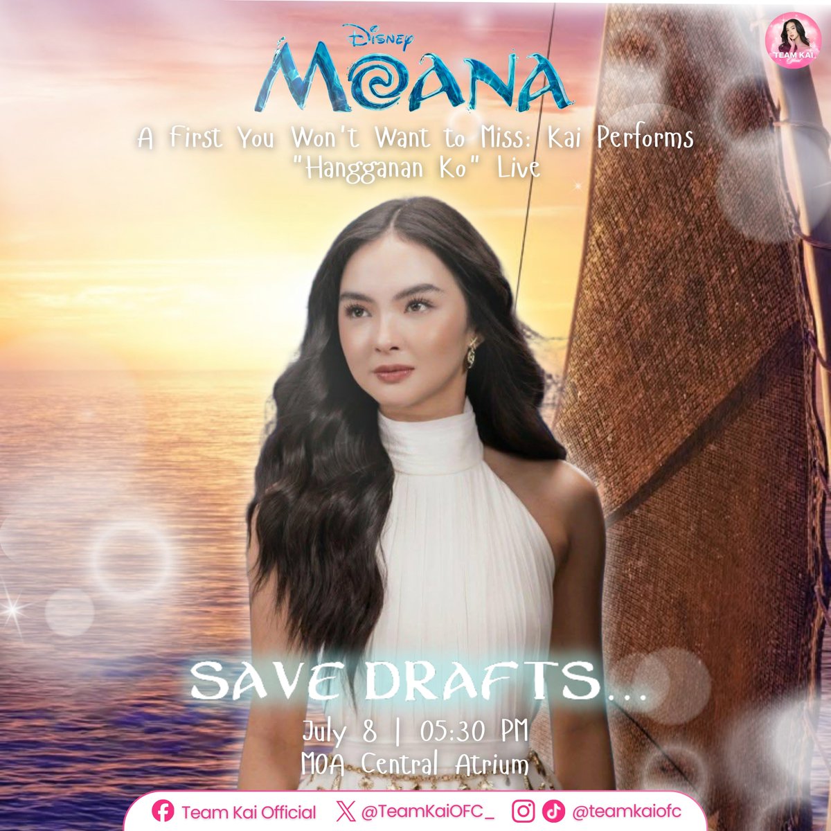 TeamKaiOFC_'s tweet photo. Kaimates! Save your drafts! 

Tomorrow is the day we’ve all been waiting for! We will finally hear “Hangganan Ko” for the first time live. Even as Team Bahay, we can share our excitement by joining the trending party and celebrating this special moment together.

Also, don’t forget to watch Moana and let’s all feel the magic as we finally hear “Hangganan Ko” during the end credits. 

Such a proud moment for all of us! 🌸

#KaiMontinola