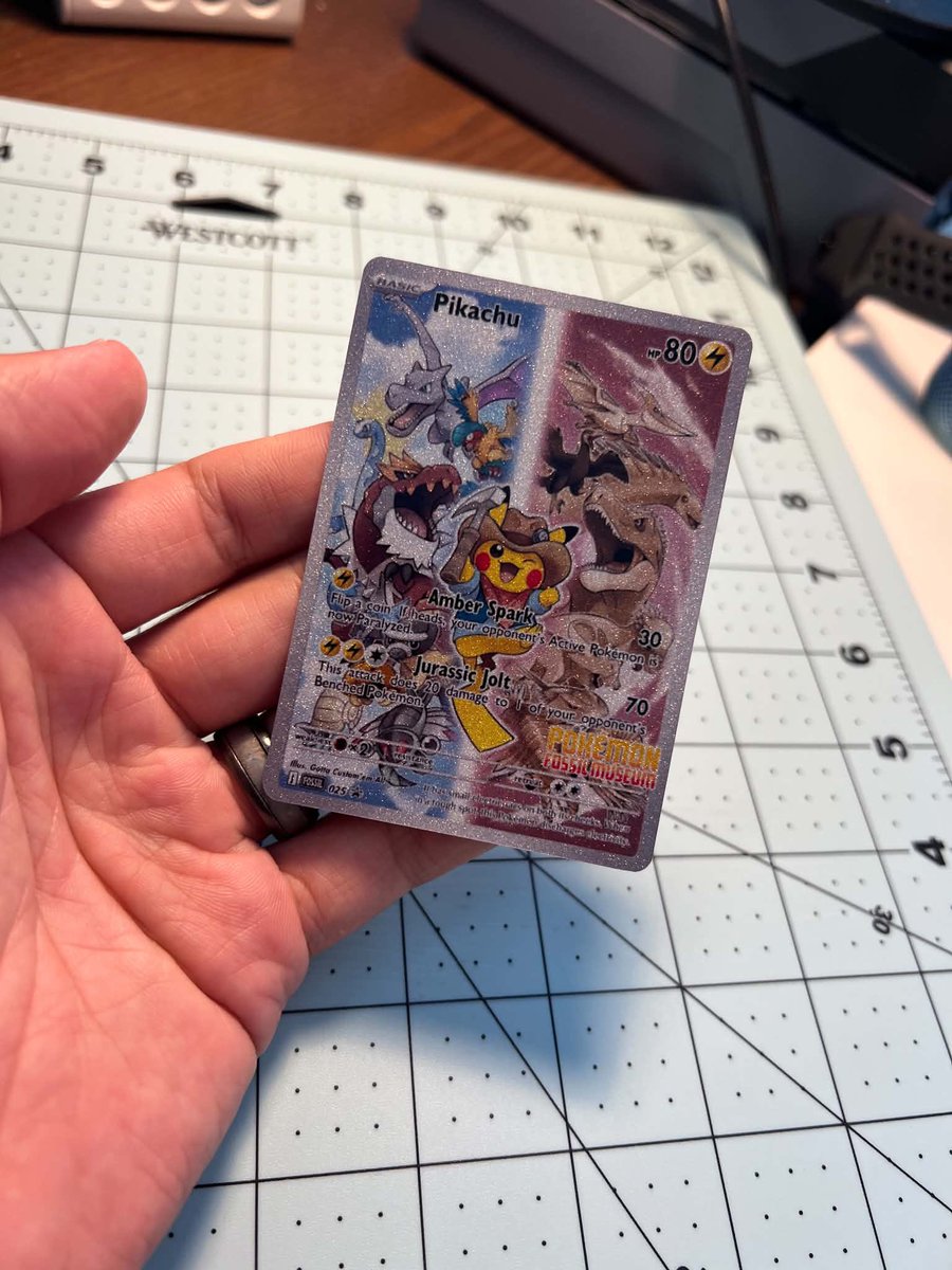 GottaCustom's tweet photo. Pokémon Fossil Museum Promo card https://t.co/CmFJohCtGn
