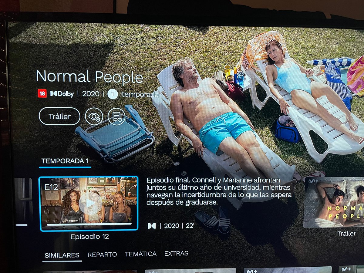 fuertecito's tweet photo. Ya está disponible en @MovistarPlus la esperada secuela de ‘NORMAL PEOPLE’, donde nos reencontramos con Connell y Marianne casi 30 años después viviendo en un piso de Moratalaz 🥲 https://t.co/sNXobPv2xM
