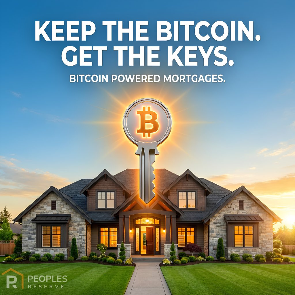 PeoplesReserve's tweet photo. Bitcoin is the best form of savings technology.

So why would you sell it to buy a home?

Use it as pristine collateral instead.

Bitcoin Powered Mortgages are live.

Self-Repaying Mortgage (SRM)
Rate (33% LTV): 1-4% APR
Rate (100% LTV): 5-8% APR

🔸No credit checks 
🔸No margin calls
🔸No re-collateralization levels
🔸No liquidation risk

Bitcoin Mortgage Reserve (BMR)
Rate (500% LTV): 3-6% APR

🔸Contribute 20% of the home price in $BTC
🔸Up to 50% pays off your debt
🔸30% CAGR = debt free in 8 years

For the first time, responsible Bitcoin savers don’t have to choose between keeping the asset and owning the home. 

Unlock the purchasing power of your Bitcoin. 
Keep the upside. Own the home.

This is how Bitcoin moves from savings technology to ownership technology 🟠⚡️🏠

Build Wealth Smarter.