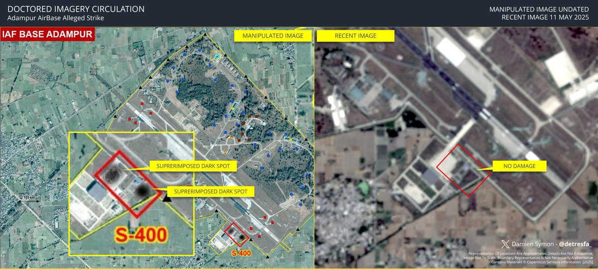 idrwalerts's tweet photo. FIRMS Satellite Data Contradicts Claims of CM-400 Missile Strike at Adampur Airbase 

https://t.co/2tpugdBH8i https://t.co/lLlbjU9Gm5