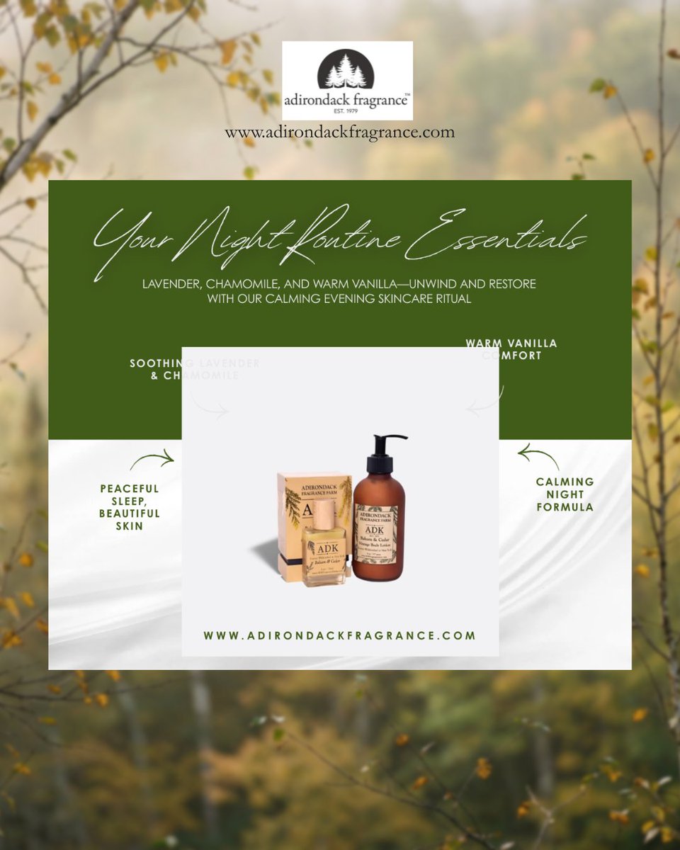 AdkFarm's tweet photo. Lavender, chamomile, and warm vanilla—your night routine essentials.

#adirondackfragrance #adkfragrancefarm #nightroutine https://t.co/SGot2FPiqj