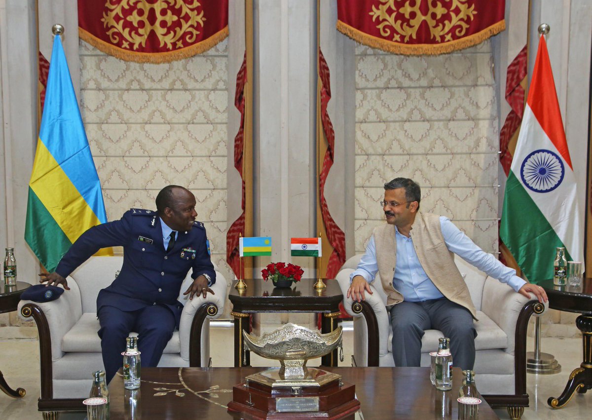 SpokespersonMoD's tweet photo. The 2nd India–Rwanda Joint Defence Cooperation Committee (JDCC) meeting was held in New Delhi on 6-7 July 2026. Joint Secretary (International Cooperation) Shri Amitabh Prasad and
Brig Gen Louis Kanobayire of Rwanda co-chaired the meeting. Both sides agreed to deepen defence cooperation in military training, joint exercises, medical collaboration and defence industry, further strengthening the #IndiaRwanda #defencepartnership.

@IndiaKigali
@MEAIndia