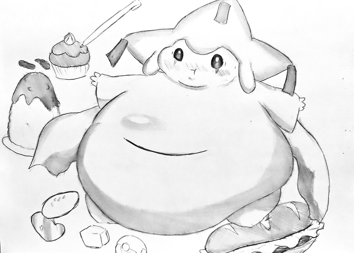 joker_cloun's tweet photo. ギリギリ間に合せの七夕イラスト〜！
ジラーチちゃん、たくさん食べ物あげたら願い聞いてくれると思ったんだけどぉ…
なんかあげすぎちゃったかな♪ https://t.co/q890N44P4r