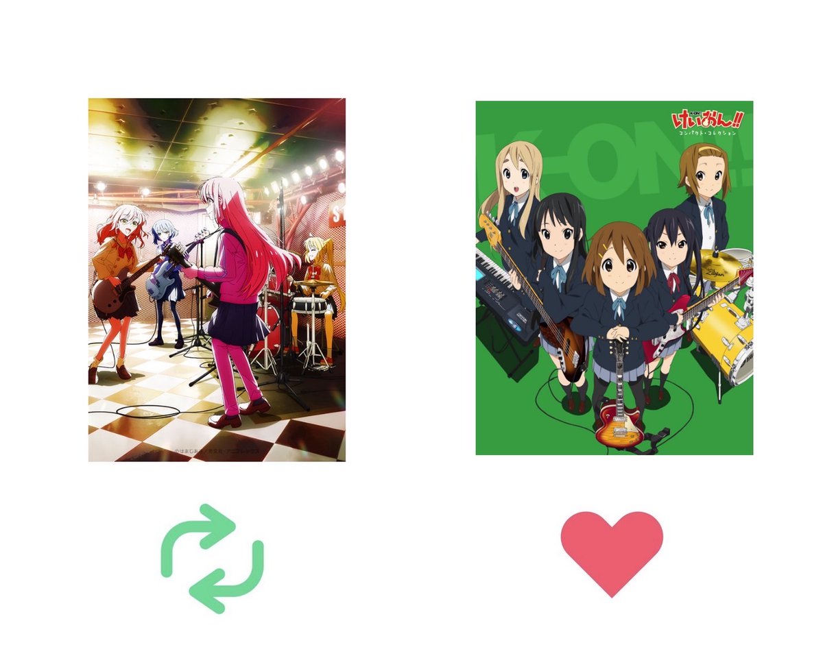 sironakagasuita's tweet photo. バンドアニメと言えばどっちのイメージですか？
その他はリプで教えてください🙌✨ https://t.co/Xu1O2ojA51