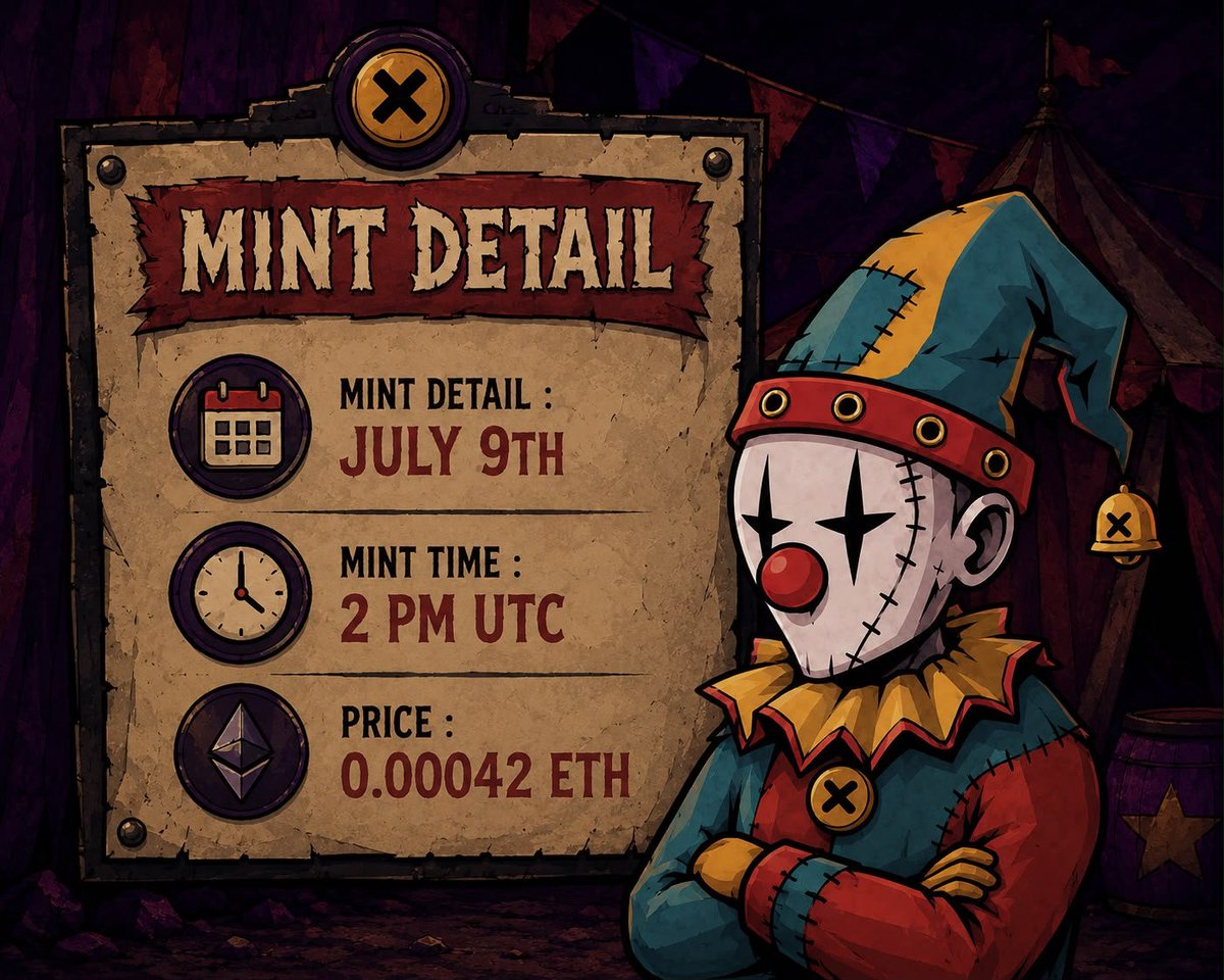 TheCynicsNFT's tweet photo. CYNICS MINT DETAILS 

Date: July 9, 2:00 PM UTC
Price: 0.00042 ETH 
Supply: 1666

Guaranteed Phase: 2:00 PM UTC
First Come First : 2:30 PM UTC
Public Phase: 3 PM UTC

Checker will be live tomorrow once we receive sheets from all the communities!

RT + Drop EVM for a GTD WL https://t.co/d0Dqos1MqQ