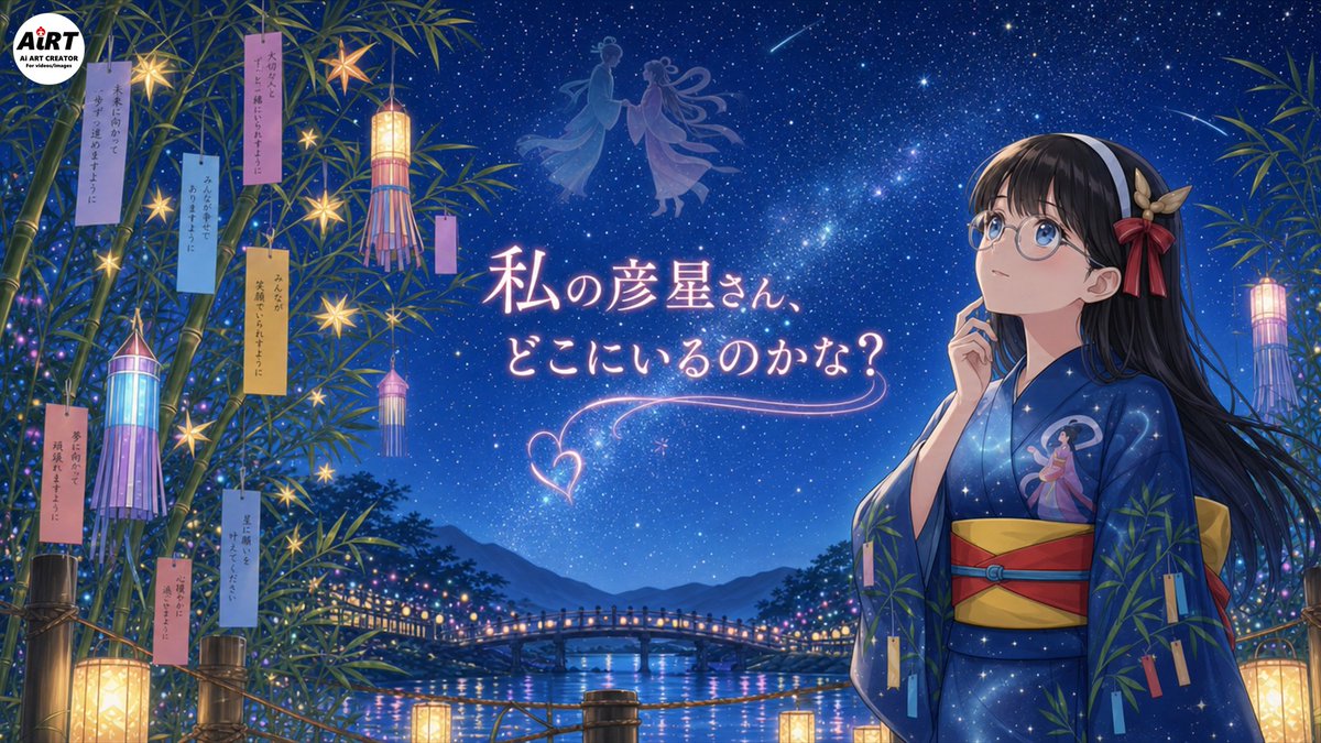 Tanabata Girl Under Starry Sky