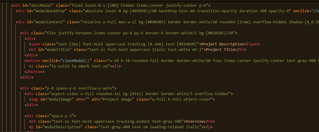 Djujeep's tweet photo. Previously, clicking a project arrow instantly kicked users off my site. 
So I rebuilt the flow. Now, clicking the arrow triggers a clean popup modal that shows the project preview, the description, and the tech stack
Check out the screenshots below to see the new interaction! https://t.co/SXasIeFvTM