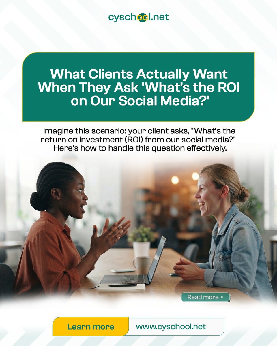 cyschooldotnet's tweet photo. If a client asked you to justify every naira they spent on social media today, would you know what to say?

Knowing how to connect your marketing efforts to business results is one of the skills that separates professionals from beginners, 
1/ https://t.co/1xkGkfqC7T